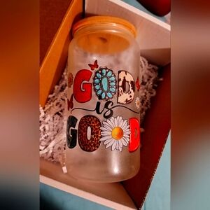 Inspirational Glass Can cup